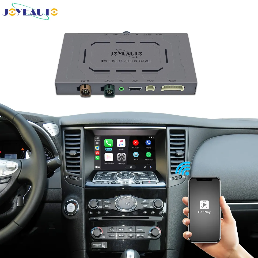 Joyeauto 2022 Wireless Apple Carplay pour Infiniti G35 EX FX QX70 module multimédia sans fil Carplay Smartbox