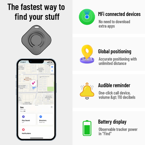 แท็กติดตามบลูทูธ OEM ชิปค้นหาตำแหน่ง GPS แท็กติดตามป้องกันการสูญหายติดตามโลโก้ที่กำหนดเอง - Product Image 5