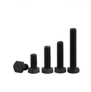 ASME B18.2.1 yüksek mukavemetli karbon çelik altıgen başlı cıvata 16mm uzunluk M4 konu siyah oksit kaplama toplantı DIN ve BS standartları - Product Image 3