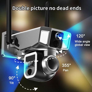 4MP PTZ 3เลนส์4G ซิม10X ซูม4G, สัญญาณเตือนพลังงานแสงอาทิตย์ระบบติดตามการเคลื่อนไหวกล้องวงจรปิดโดมกล้อง IP 2หน้าจอมองเห็นกลางคืน - Product Image 4