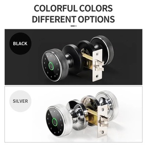 Smart Home Door <strong>Lock</strong> with Tuya App Control Cerradura Inteligente Fingerprint Door Knob <strong>Lock</strong> With <strong>Key</strong> - Product Image 3