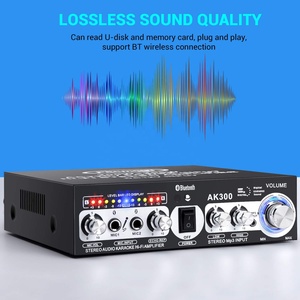 ZhengYing AK300BT <strong>Audio</strong> Power <strong>Amplifier</strong> 2 Mic <strong>Input</strong> BT 5.0 Hi-Fi Stereo Karaoke Digital <strong>Audio</strong> Receiver for Home - Product Image 3