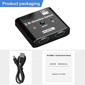 High Quality 8K 60HZ <strong>HDMI</strong> <strong>Switch</strong> 1x2 / 2x1 AB 4K@120Hz <strong>HDMI</strong> <strong>2</strong>.1 Bi-Direction Switcher <strong>2</strong> in 1 Out Audio Converter - Product Image 6