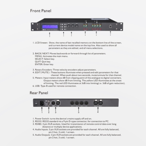 Procesador de audio digital 2 Entrada 4 Salida Sistema de sonido profesional Procesador de audio multifunción - Product Image 5
