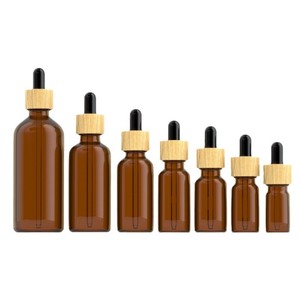 高級ラウンドショルダーガラスエッセンシャルオイルドロッパーボトルミニ5ml 10ml 15ml 30ml 50ml 100mlガラスドロッパー付き琥珀色ボトル