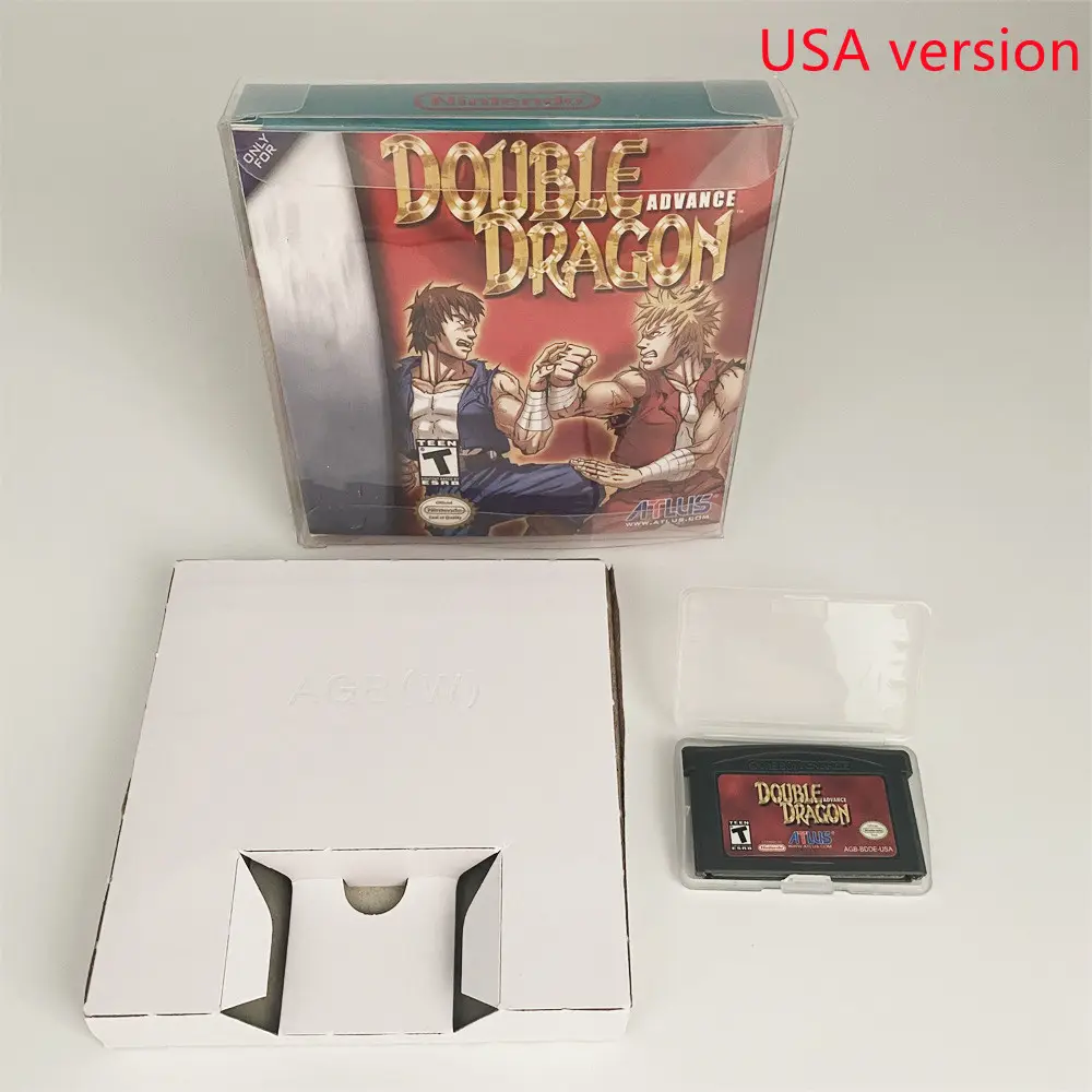 NTSC e PAL versão Inglês Double Dragon Advance Game in Box para GBA