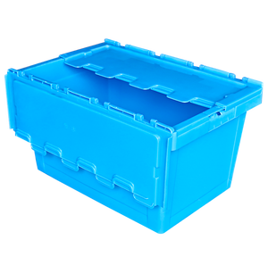 Customization Plastic <strong>Crate</strong> Wholesale Moving Box Attached Lid Container <strong>Stacking</strong> and <strong>Nesting</strong> <strong>Crates</strong> Manufactures - Product Image 1