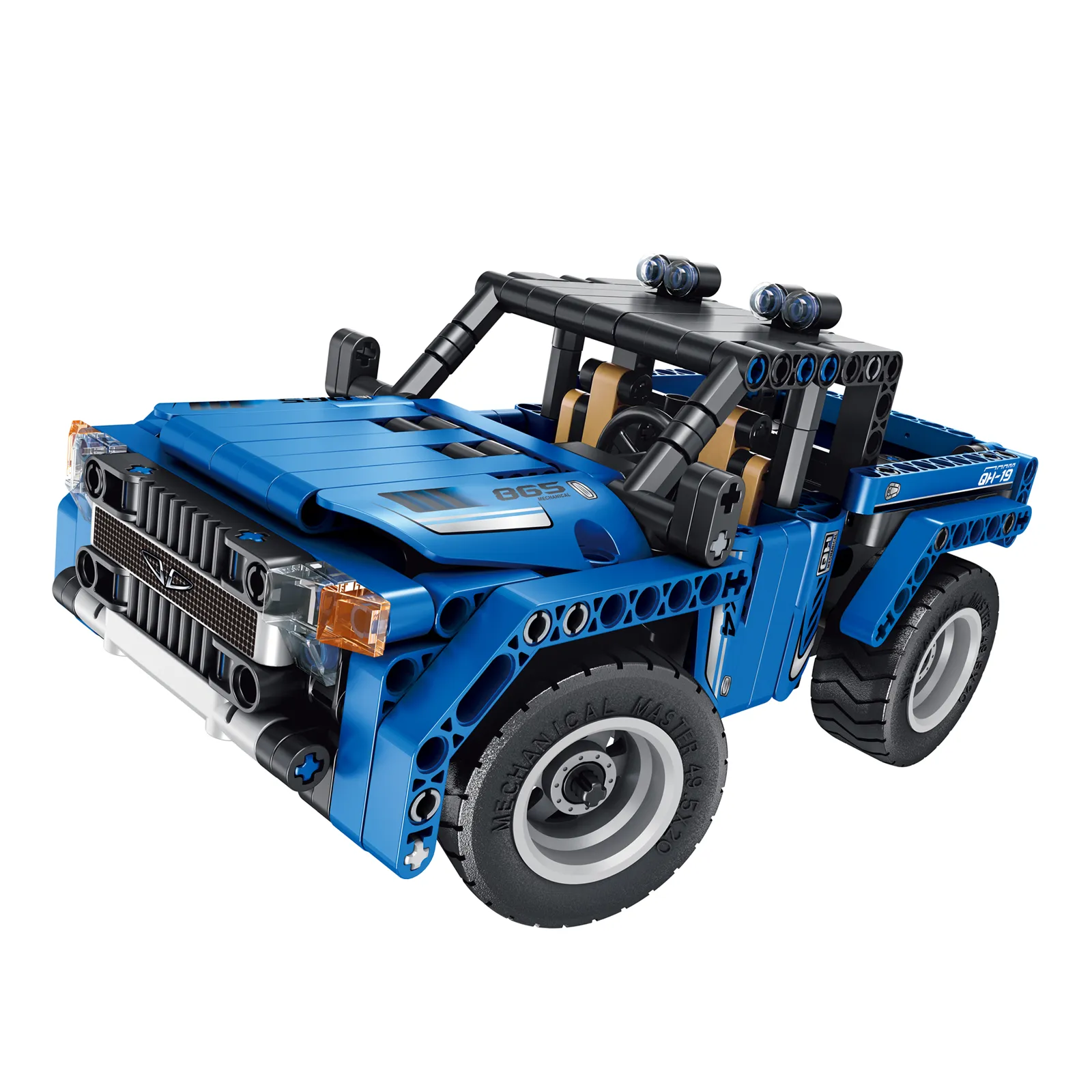 Juego de bloques de construcción 2 en 1 para niños, camioneta teledirigida con Control remoto, coche, montaje Diy, juegos de Juguetes