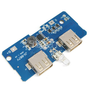 5V 2Aパワーバンク充電器モジュール充電回路基板ステップアップ電源モジュール2AデュアルUSB出力1A入力 - Product Image 4