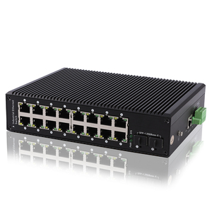 <strong>16</strong> Gigabit POE Port Managed Industrial Network Switch with 2*100/1000 SFP Fiber Slot 100% Power over <strong>Ethernet</strong> (POE) - Product Image 2