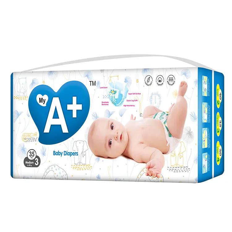 Snelle Levering Stabiele Productie Oem Merk Wegwerp Wasbare Luier Baby Doek Luier