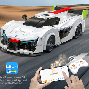 Cada C51090W 1/12 RC спортивный автомобиль кирпичи 2,4G & APP запрограммированный гоночный автомобиль DIY сборочные блоки наборы
