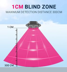 DYP-A22 IP67 Ultra-Low-Standby-Strom verbrauch 3m Reichweite Ultraschalls ensor für Robot Agv Object Proximity & Presence Detection - Product Image 4
