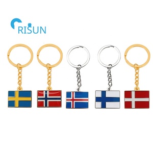 Nordic Countries Finland Sweden Norway Iceland Denmark Flag Enamel <strong>Key</strong> Ring Keyring Keychain Custom Northern Europe <strong>Key</strong> Chain - Product Image 5