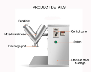 Fabrika doğrudan satış v-tipi toz mikser, gıda kimyasal ham Blender kuru toz karıştırma makinesi - Product Image 4