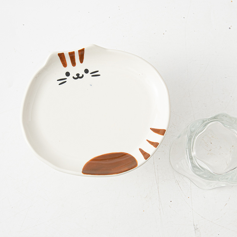 Platillo con forma de gato - Marrón