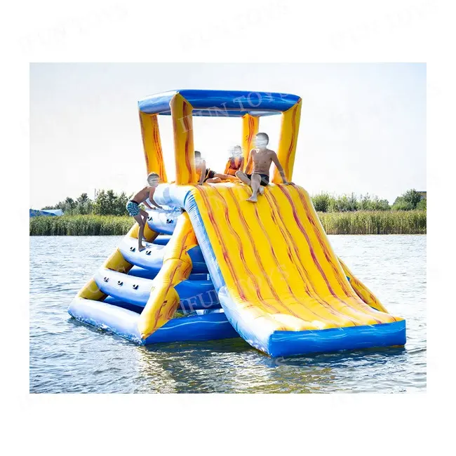 Water Park Inflatable Climbing Tower Floating Water Slide For Aqua Park Inflatable Water Games for Kids and Adults