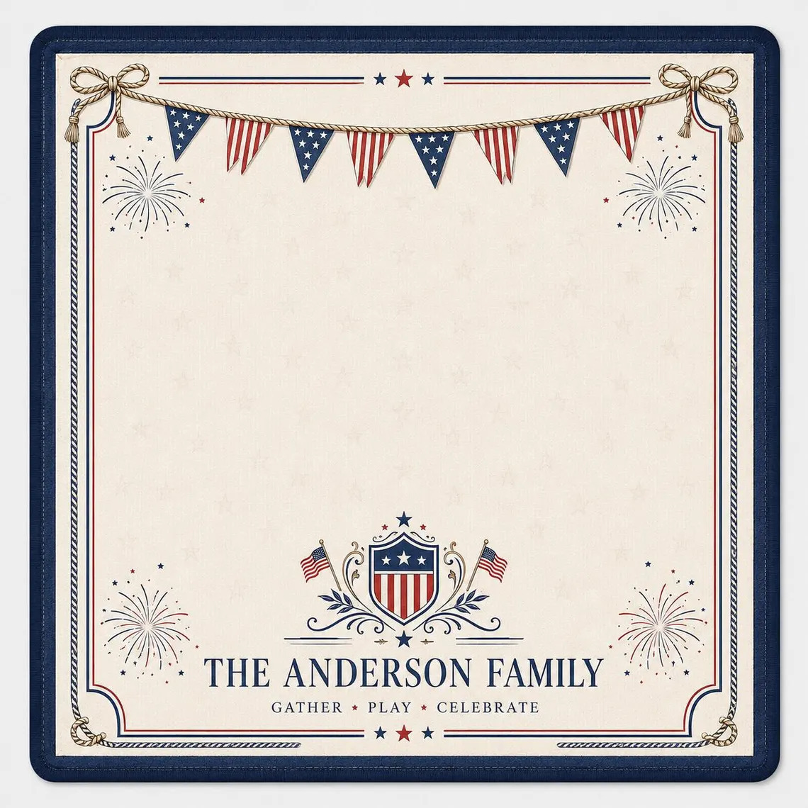 Vintage Red White Navy