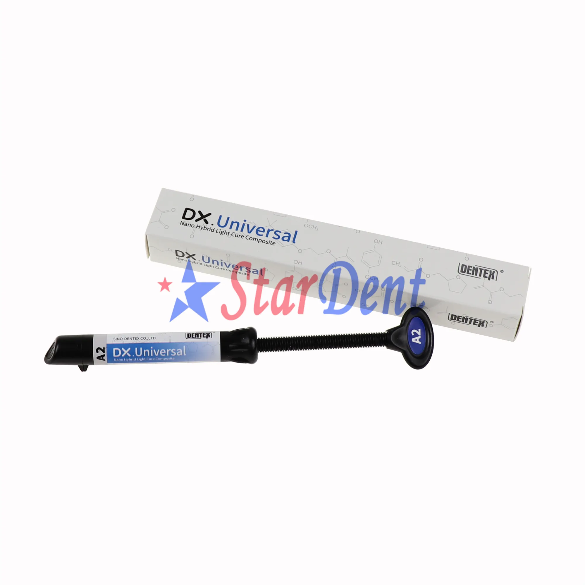Dental Universal Compuesto Resina Curado Luz Híbrido 4g/kit DX. Universal Nano Híbrido Light Cure Composite