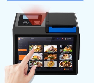 Z100 Google GMS 10,1 дюймов Android POS умный терминал, Android 14, принтер + 80 мм, NFC + SIM + QR-код Pay + 2,6 "или 3,95" светодиод - Product Image 1