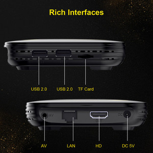 Iptv set top box HK1 RBOX H8S Allwinner H618 2.4G/5.G WiFi BT4.0 H.265 HEVC destek 6K 4K 100M LAN Android 12.0 TV kutusu - Product Image 5