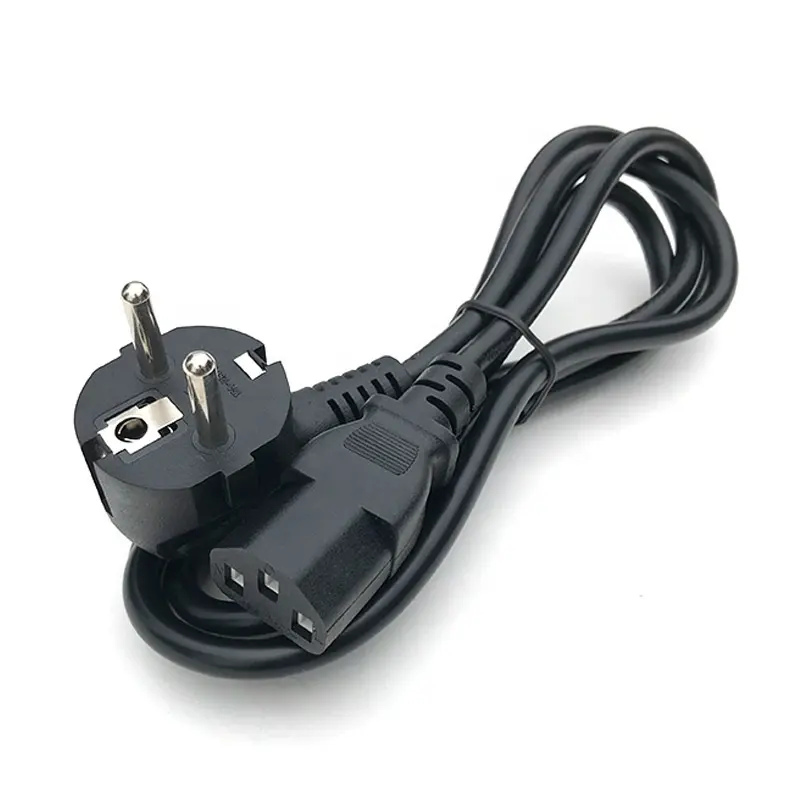 cantell high quality 1.5m 3pin ac europe power plug cable eu ac power cord for computer