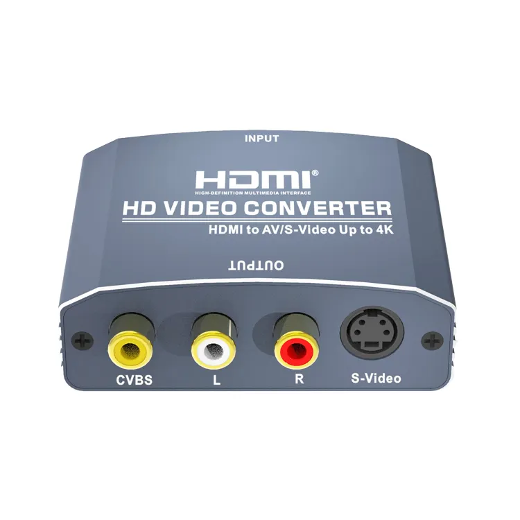 Conversor av + s-video para hdmi, conversor suporte até 720p/1080p resolução para ntsc pal