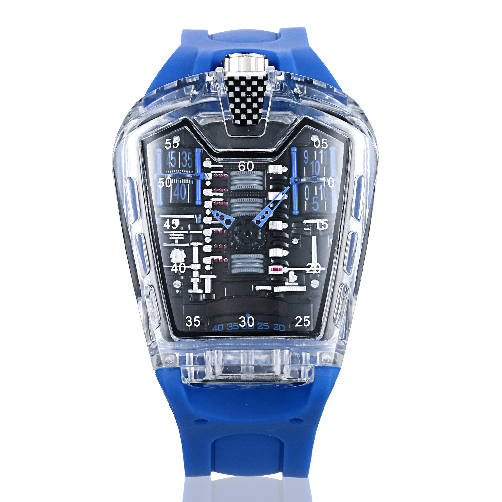 Bracelet bleu-bleu transparent