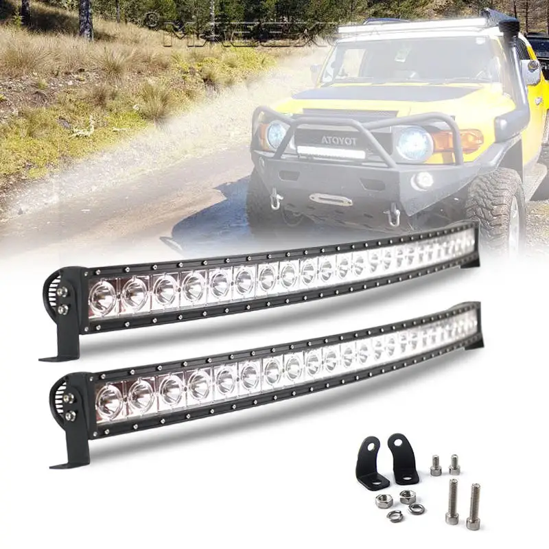 2024 NUEVO camión 4x4 todoterreno iluminación rampa curva 12V 24V 240W coche RGB barras de luces LED de aluminio