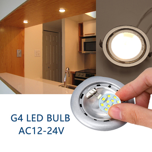 AC12V24VラウンドスポットライトG4LED電球2.5WSMD283512ledsちらつきなしダウンライト電球ボートレンジフードライトはハロゲンランプを交換します - Product Image 5