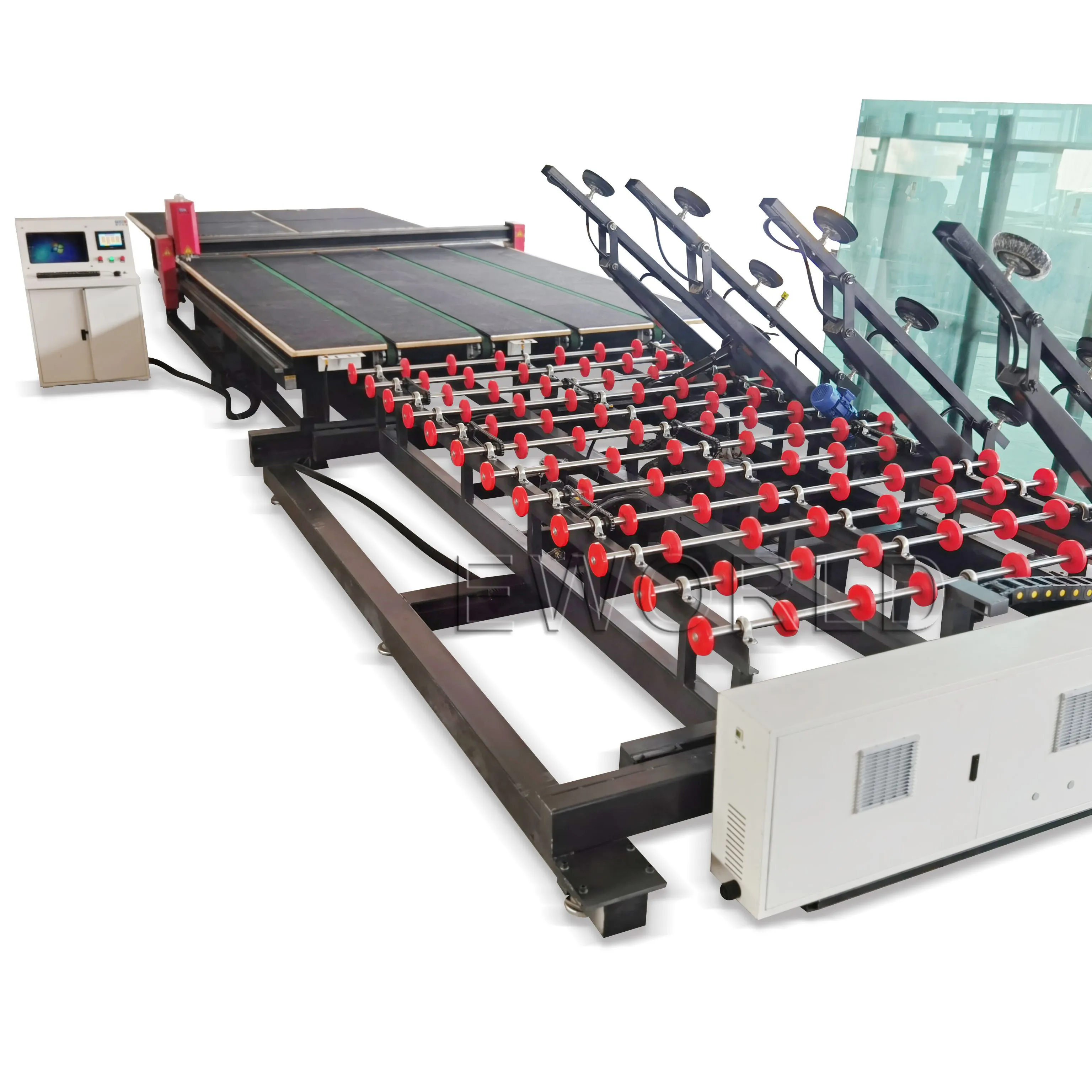 Línea de producción de corte de vidrio de rendimiento confiable con control CNC