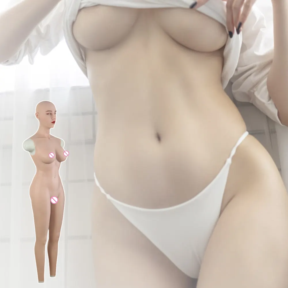 Body Sexy femminile in Silicone con testa seno finto tette artificiali con Vagina realistica per Cosplay Sissy