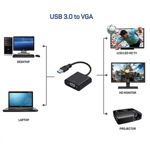 <strong>USB</strong> 3.0 to <strong>VGA</strong> Adapter External Video Card Multi Display Converter for Desktop Laptop PC Monitor Projector HDTV - Product Image 5