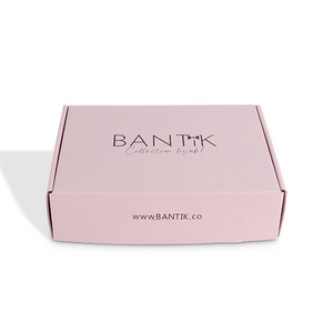 Çevre dostu renkli oluklu pembe nakliye ambalaj kutuları özel Logo baskılı karton kağıt posta giyim sünger - Product Image 2