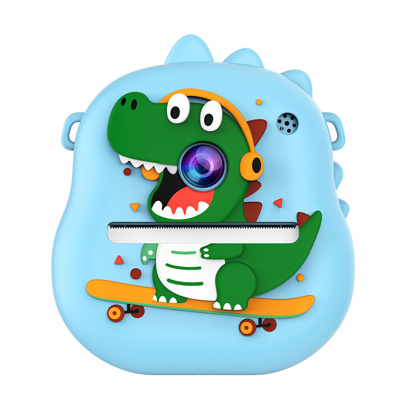 Blue Dinosaur Instant Camera (no memory card)