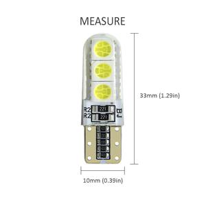 Silicone Flash Strobe <strong>T10</strong> Led Car Light <strong>5050</strong> 6 <strong>Smd</strong> <strong>T10</strong> <strong>W5w</strong> 194 168 Led Canbus Bulbs Led for Car Interior Light 12V for Car - Product Image 4