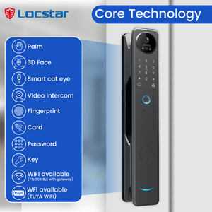 2025 Locstar yüksek kalite yeni teknoloji OEM anahtarsız giriş yüz tanıma akıllı kapı kilidi kamera ve parmak izi ile - Product Image 2
