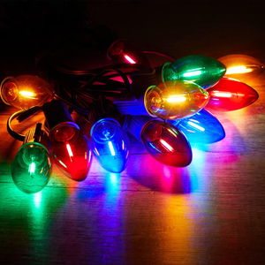 Colorido AC120V al aire libre impermeable LED Fairy C7 C9 árbol de Navidad Cadena de luces para Halloween Navidad Festival Decoración - Product Image 1
