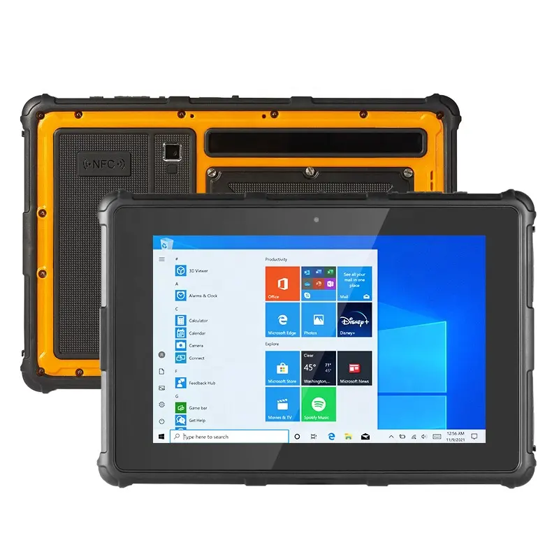 WinPad W87 IP67 étanche industriel robuste PDA écran 8 pouces 4 go RAM 4G LTE lecteur d'empreintes digitales codes-barres NFC PDA windows 10