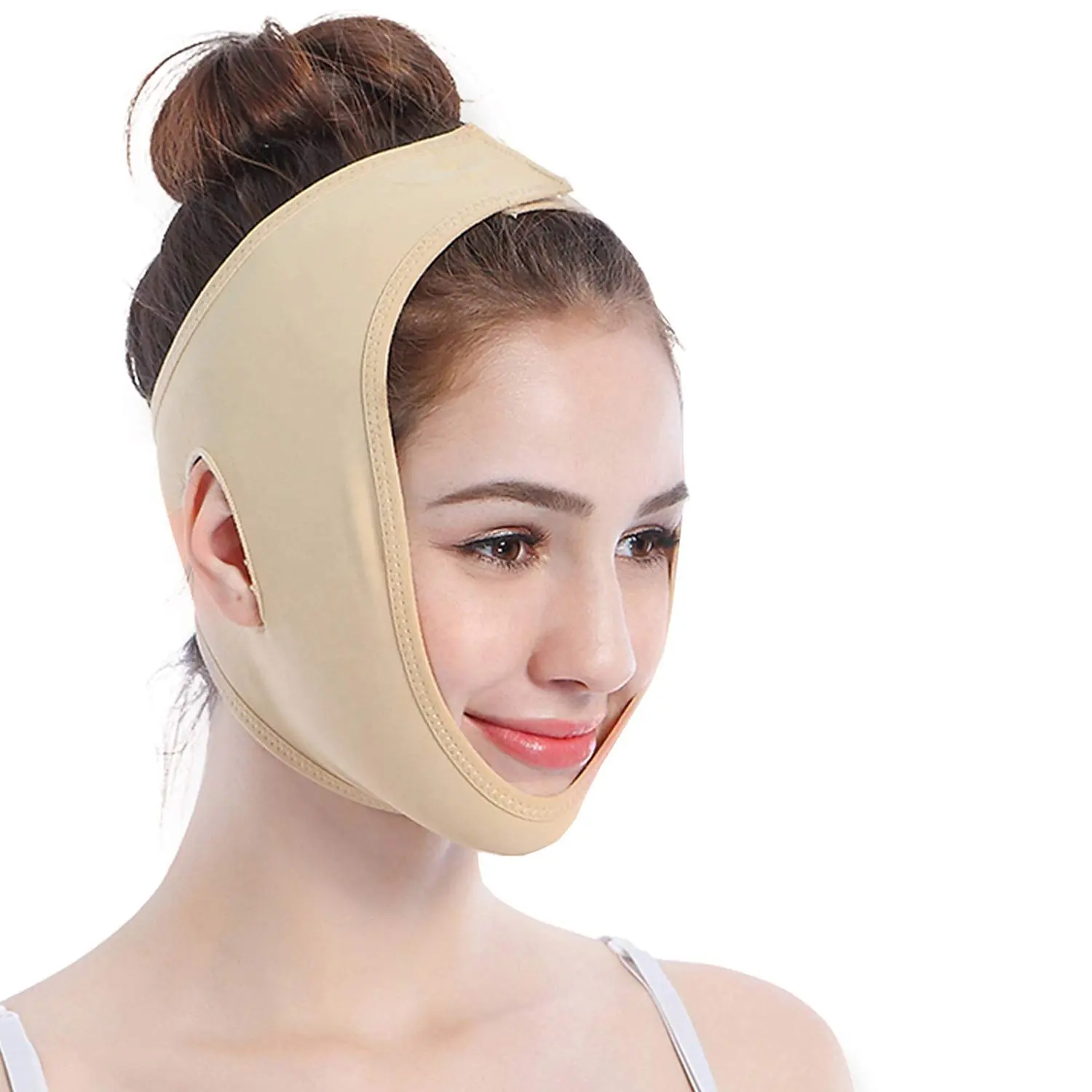 Ceinture de levage pour le visage et le cou, accessoire de massage Facial, en forme de V, fine sangle en Bandage