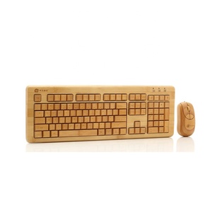 Teclado de bambú con cable Usb y ratón, ecológico, venta al por mayor - Product Image 3