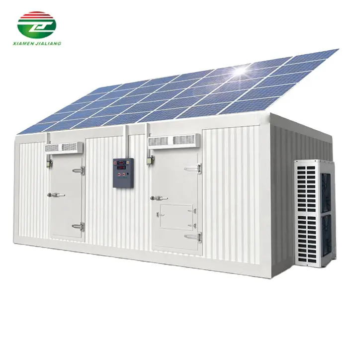 Xiamen Jialiang conteneur à énergie solaire chambre froide 40ft solaire chambre froide chambre froide conteneurs de congélation solaire