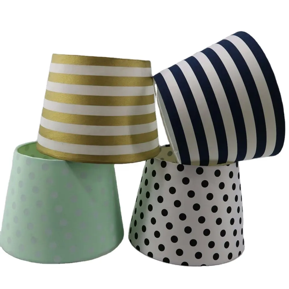 Modern Handmade Mini Decorate Pattern Printed Cotton Fabric Lamp Shades For Table lamp Hanging Light