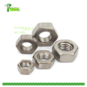 BSK Wholesale Fastener Manufacturer <strong>Screw</strong> DIN933 DIN931 Titanium Gr2 Gr4 Gr7 Hex Head Bolt and Nut Titanium Bolt - Product Image 3