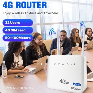 รุ่นยุโรป4G WiFi6 VoLTE CPE เราเตอร์ซิมการ์ดไร้สายพร้อมฮอตสปอตไร้สาย RJ45 + RJ11