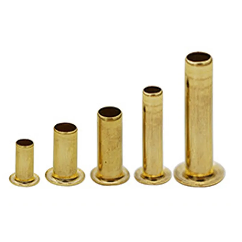 Factory customized all brass rivets brass hollow rivets single machine tube through hole through hole chicken eyes