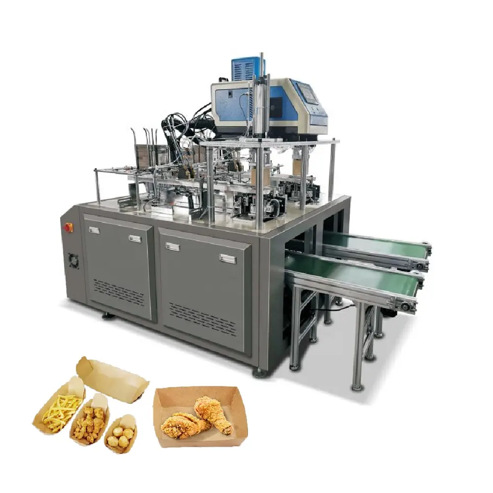 Herstellung von Brotdose Herstellungs maschinen für kleine Unternehmen Ideen, halbautomat ische High Paper Food Pizza Box Making Machine