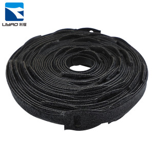 Bridas para cables con velcro de nailon personalizadas con elasticidad poliéster espalda con espalda gancho bucle hogar logotipo personalizado bolsas impresas - Product Image 2