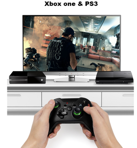 จอยเกม Xbox One ไร้สาย,จอยสติ๊กในตัวการสั่นสะเทือนแบบคู่2.4GHZ เข้ากันได้กับ Xbox One/PS3 Doubleshock Dropship - Product Image 4