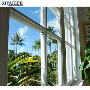 XIYATECH Automatic Open Double Glazed Tempered Glass Vertical Sliding <strong>Sash</strong> <strong>Window</strong> Double Top Hung <strong>Windows</strong> Vinyl UPVC Design - Product Image 1